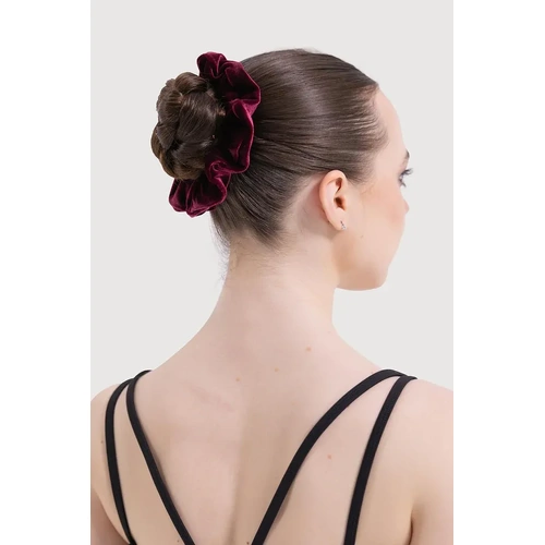 Bloch Velvet Scrunchie; One Size; Black Cherry