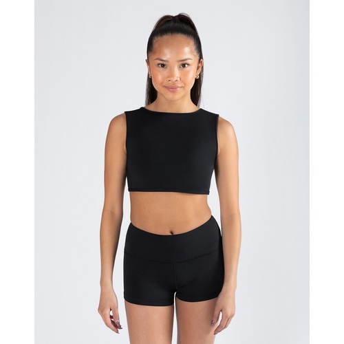 Energetiks Portman Crop Top; Black; Adult Large