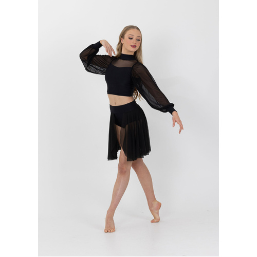 Studio 7 Annabelle Crop Adult Large; Black