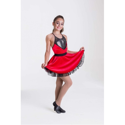 Studio 7 Rock & Roll Dress Adult Small; Red