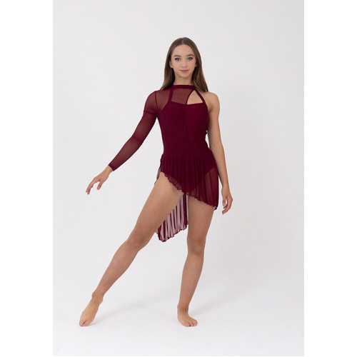 Studio 7 Gigi Lyrical Dress; Burgundy; Adult Large