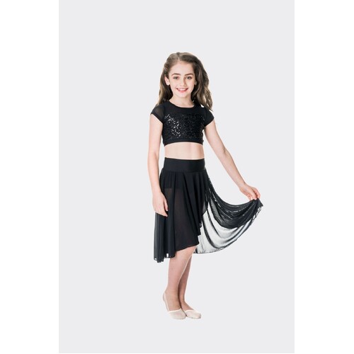 Studio 7 Inspire Mesh Skirt Adult Large; Black