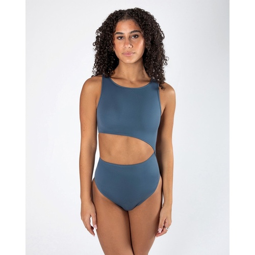Energetiks Celeste High Neck Leotard; Adult Small; Elemental Blue