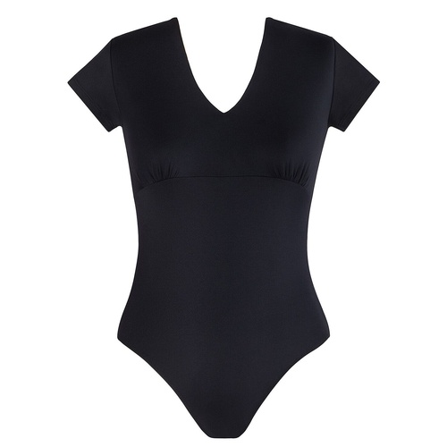 Energetiks Kelly Cap Sleeve Leotard; Black; Adult Large