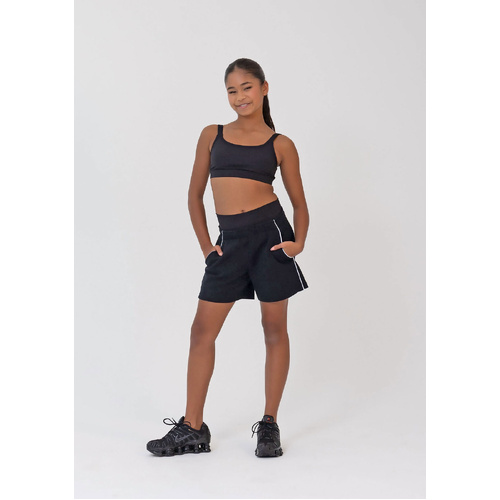Studio 7 Studio Track Shorts; Black; Adult Large