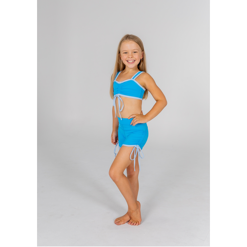 Republic Blue Pop Crop and Short Set Child 10-12