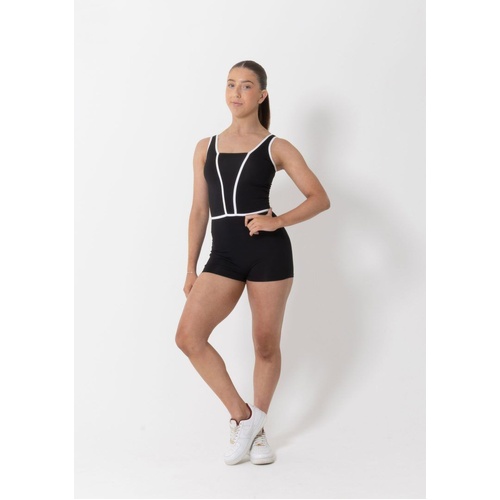 Studio 7 Kiki Biketard; Black; Child Large
