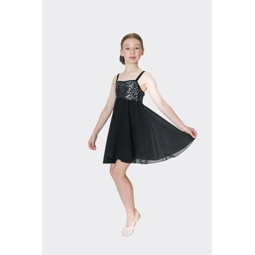 Studio 7 Sequin Lyrical Dress Child X- Small; Black