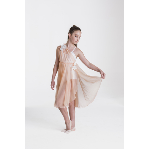 Studio 7 Grecian Lyrical Dress Child Small; Apricot