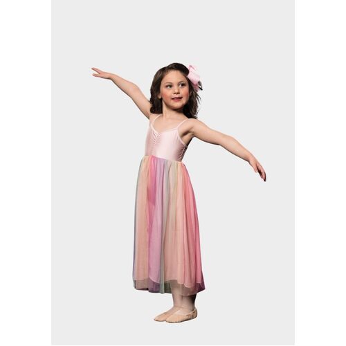 Studio 7 Rainbow Lyrical Dress Child Large; Pale Pink