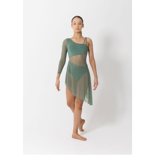 Studio 7 Tasha Lyrical Dress; Forest Green; Child Large