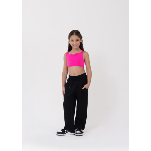 Studio 7 Locky Track Pants; Black; Child Large