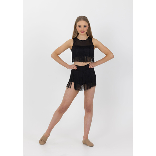 Studio 7 Tassel Shorts Child Large; Black