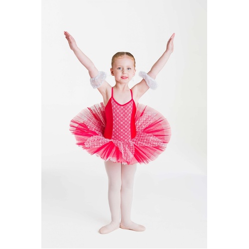 Studio 7 Snowflakes Tutu Child Small; Red