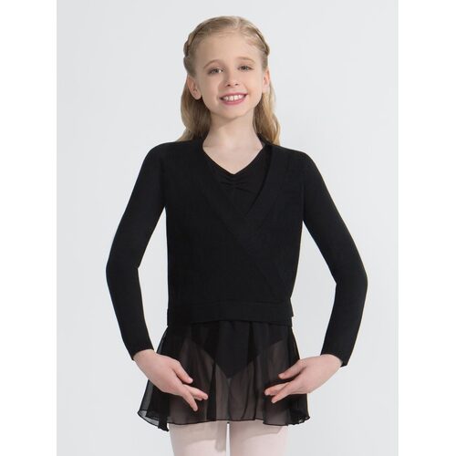 Capezio Wrap Sweater Child Intermediate; Black