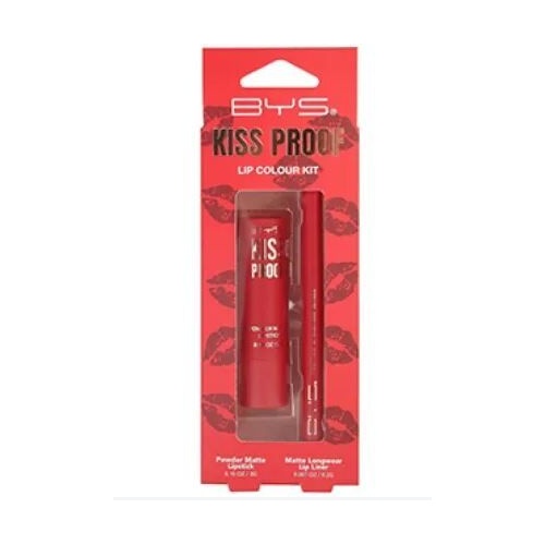 BYS Kiss Proof 2 PC Lip Kit; Red 08 Tango