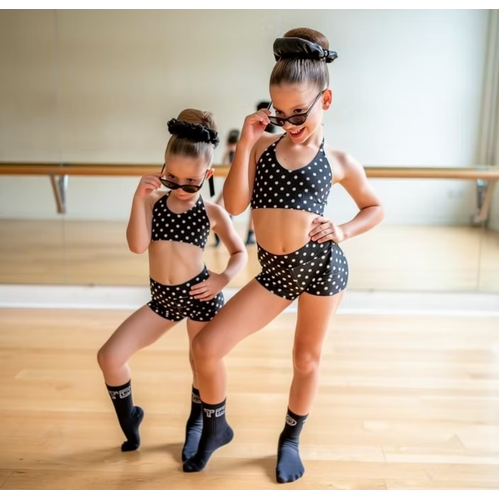 Republic Dot Nation Crop and Short Set; Child 10-12