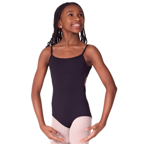 Capezio Soft Elegance Camisole Leotard with Twist Back Tween; Child Intermediate; Black