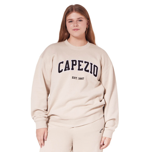 Capezio Varsity Sweatshirt; Oatmeal; Adult Medium