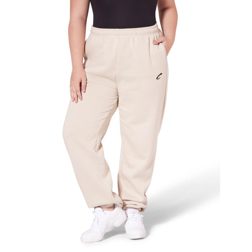 Capezio Varsity Sweatpants; Oatmeal; Adult Large