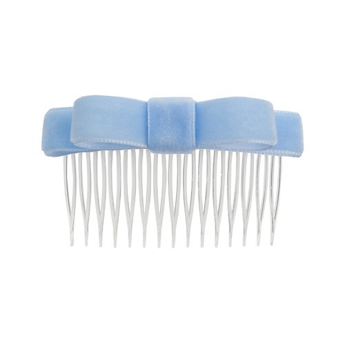 Energetiks Velvet Hair Bow; Baby Blue