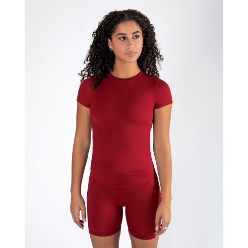 Energetiks Olympia Fitted Tee ; Adult Large; Crimson Red