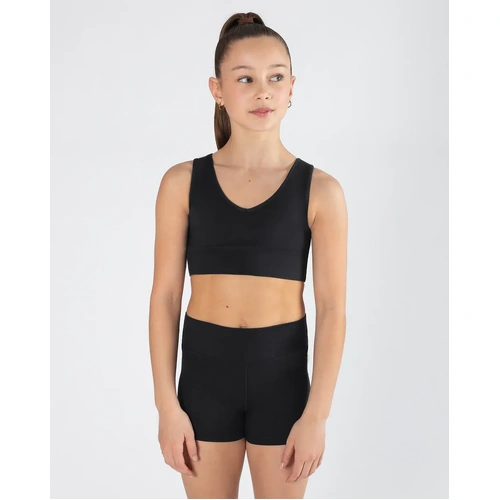 Energetiks Natalie 4-Way Crop Top; Black; Adult Large