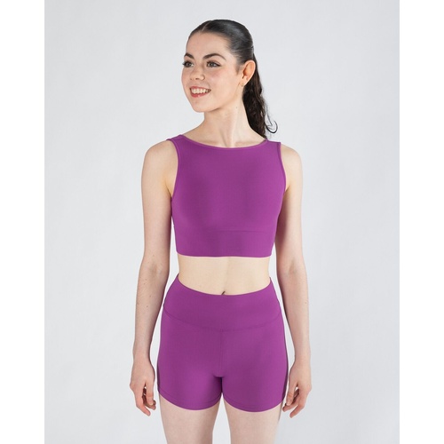 Energetiks Natalie Reversible Crop Top; Berry; Adult Small