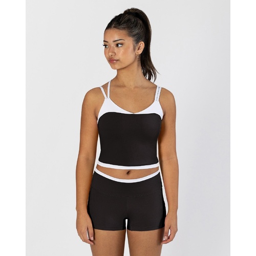 Energetiks Colette Crop Singlet; Black; Adult Small