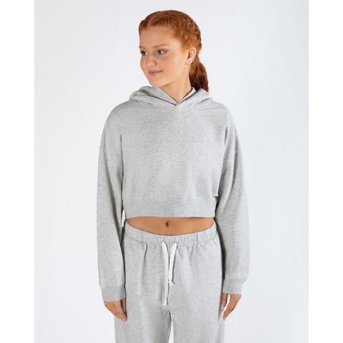 Energetiks Avery Cropped Hoodie; Grey Marle; Child Large