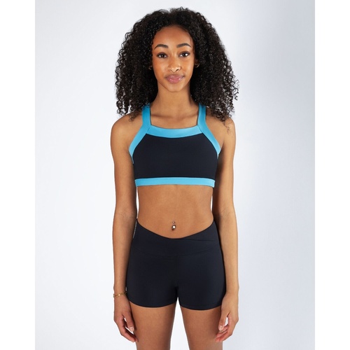 Energetiks Remi Twist Crop Top; Black; Child Large