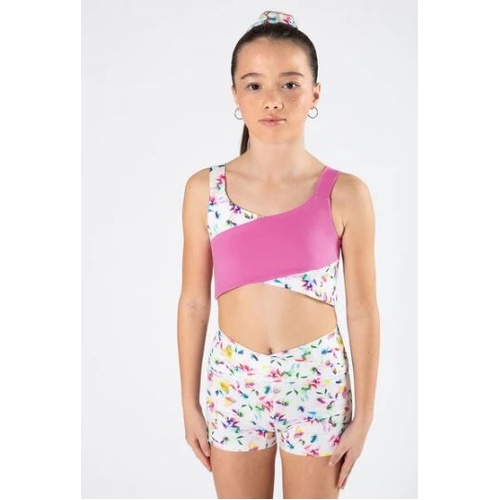 Energetiks Izzy Crop Top; Bloom; Child Large