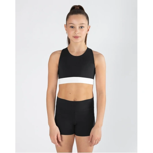 Skyler Crop Top; Black; Child Large