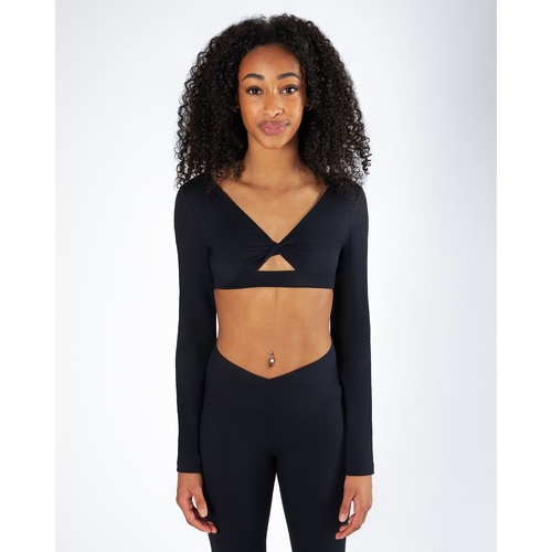 Energetiks Avery Long-Sleeve Crop; Black; Child Large