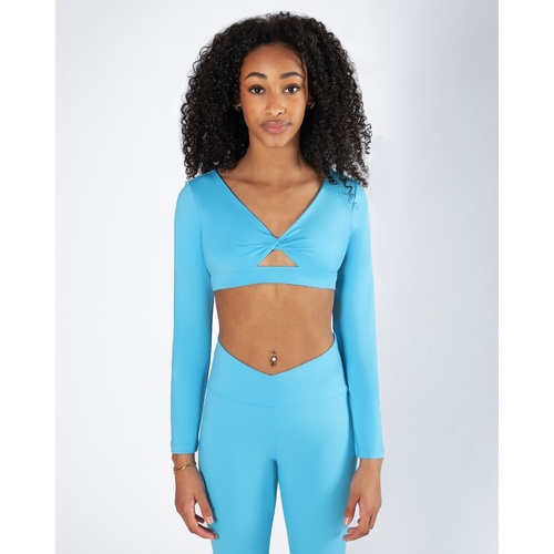 Energetiks Avery Long-Sleeve Crop; Sky Blue; Child Small