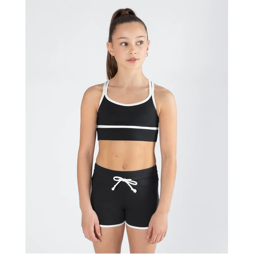 Energetiks Zuri Crop Top; Black; Child Large