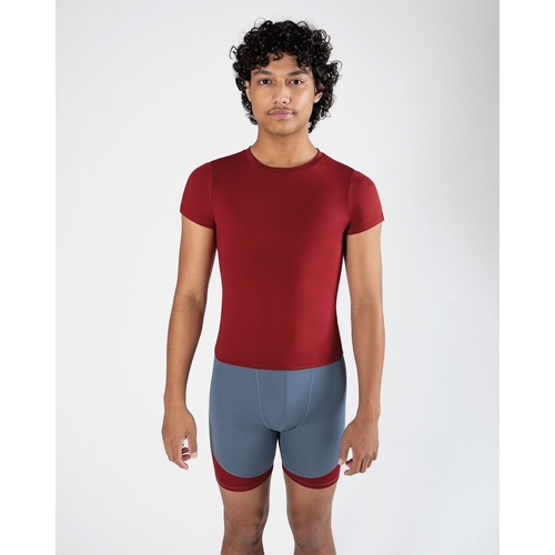 Energetiks Olympia Mens Fitted Tee; Adult Medium; Crimson Red