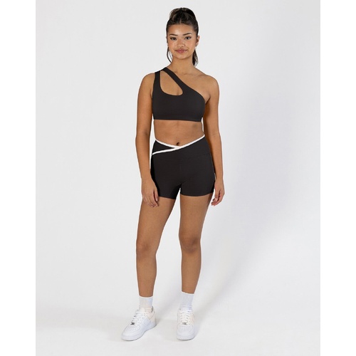 Energetiks Colette Cross Front Short; Black; Adult Medium