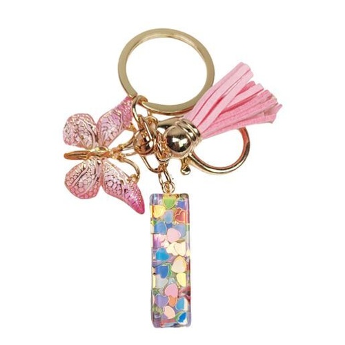 Butterfly Sparkle Keyring I; Pink