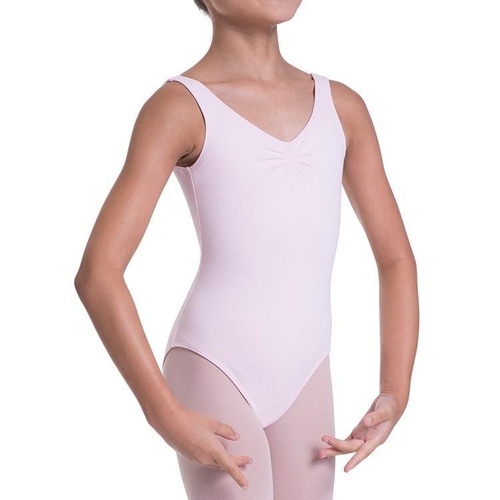 Bloch Overture Odetta Sleeveless Pleat Leotard Child Medium; Candy Pink