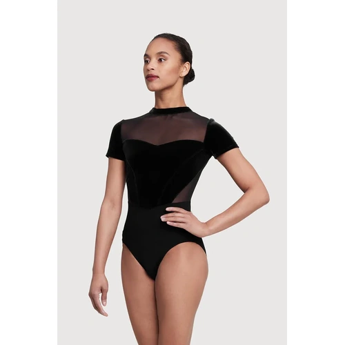 Bloch Gia Womens Cap Sleeve Leotard; Black; Adult Medium