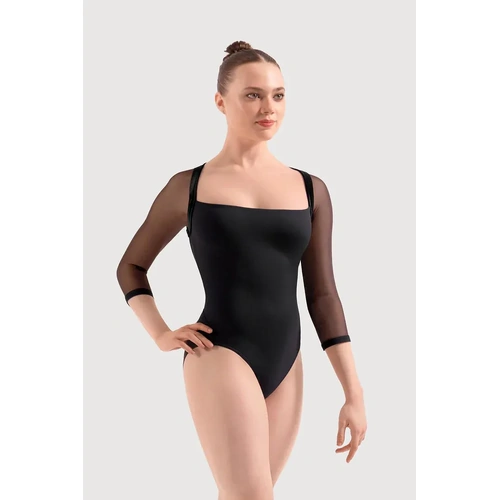 Bloch Mamselle Womens 3/4 Sleeve Leotard; Adult Large; Black