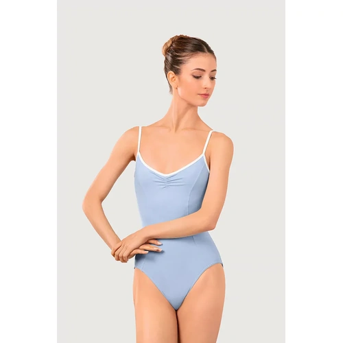 Bloch Arve Soft Gathered Front & Back Womens Leotard; Bluebird/White;Medium 
