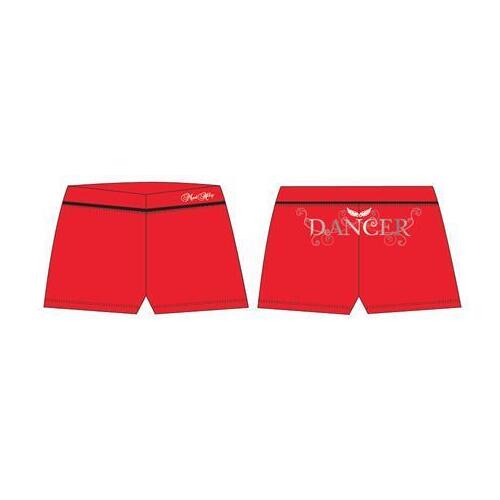 Mad Ally Dancer Shorts Adult 10; Red