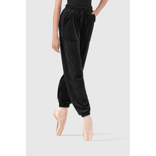 Bloch Gloria Womens Velvet Sweatpant; Black; Adult Petite