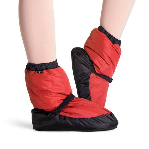 Bloch Red & Black Warm Up Bootie Adult X- Small