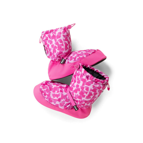 Bloch Confetti Hearts Printed Warm Up Booties Child Large; Pink