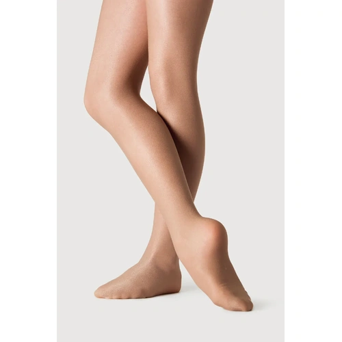 Bloch Shimmer Footed Girls Tights; Child Large; Tan