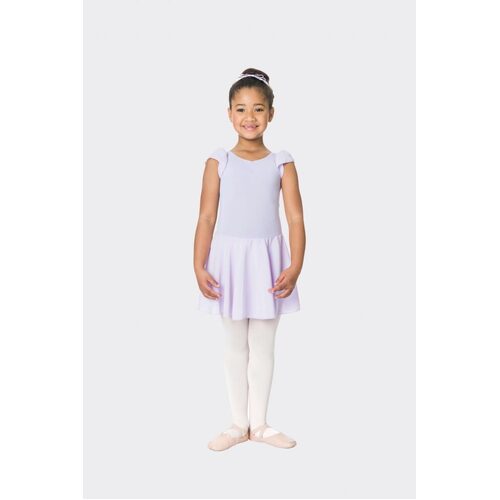 Studio 7 Cap Sleeve Tactel Chiffon Dress Child X- Small; Lilac