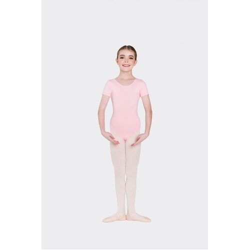 Studio 7 Premium Short Sleeve Leotard Child Large; Ballet Pink